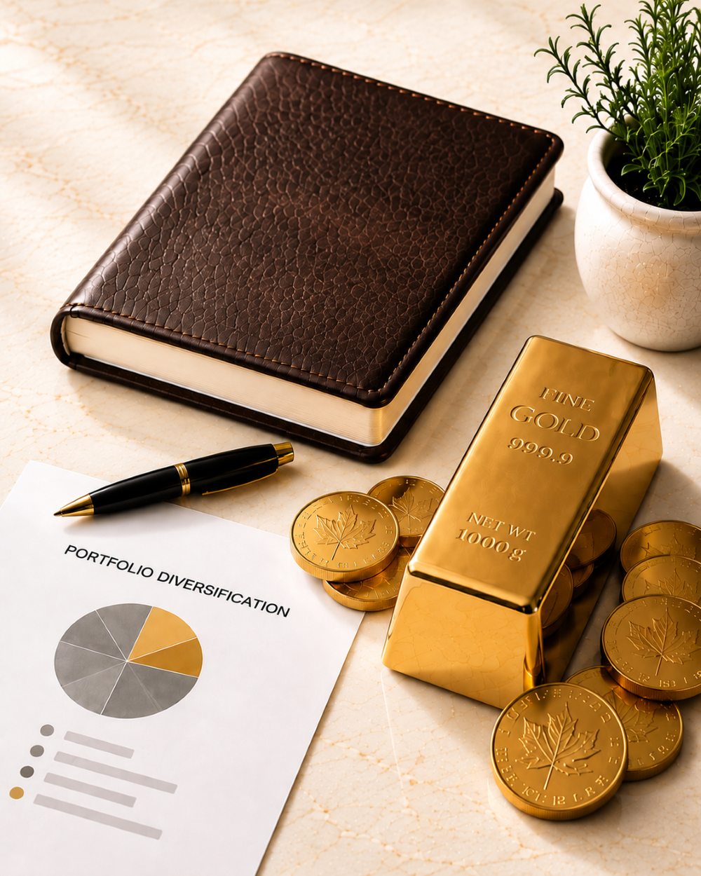 Gold IRA retirement planning with physical gold and portfolio diversification
